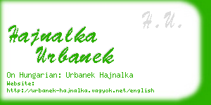 hajnalka urbanek business card